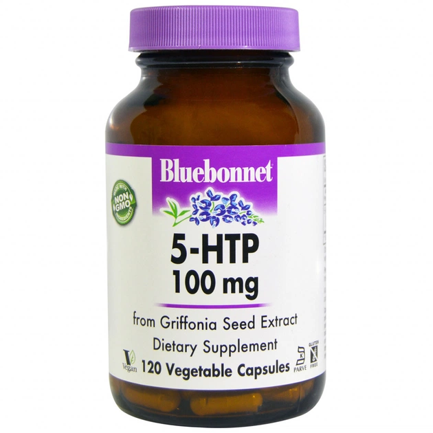 Амінокислота Bluebonnet Nutrition 5-HTP (гідроксітріптофан), 100 мг, 120 капсул (BLB0053) - зображення 1