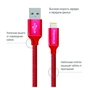 Дата кабель USB 2.0 AM to Lightning 1.0m 2.1А red ColorWay (CW-CBUL004-RD) - зменшене зображення 2