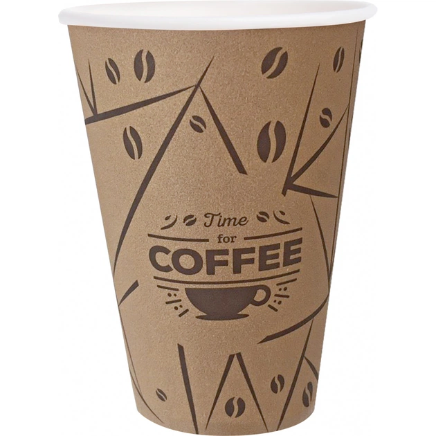 Стакани одноразові PRO service паперові Coffee Time 250 мл 50 шт. (4823071634969) - изображение 1