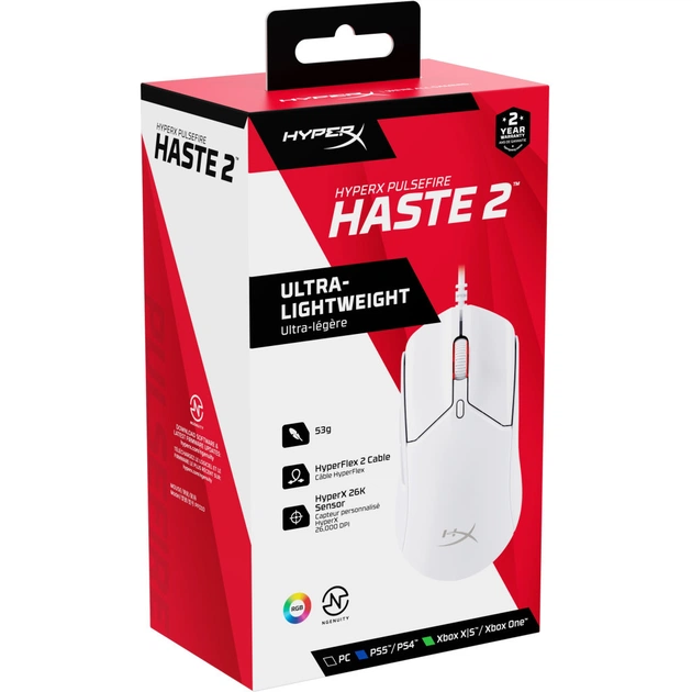 Мишка HyperX Pulsefire Haste 2 USB White (6N0A8AA) - picture 9