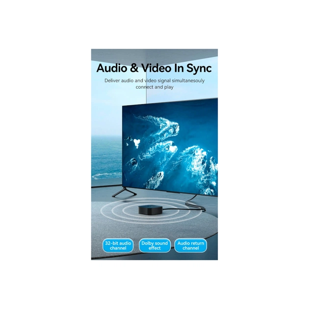 Кабель мультимедійний HDMI M to HDMI M 10.0m V2.0 4K60Hz blue Vention (ALHSL) - picture 8