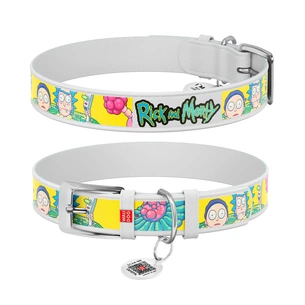 Нашийник для тварин WAUDOG Design з QR паспортом "Рік та Морті 1" Ш 35 мм Д 46-59 см білий (3606-0280-15) зображення 1