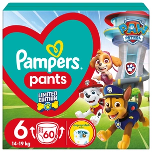 Підгузки Pampers Extra Large Розмір 6 (14-19 кг) Paw Patrol 60 шт (8006540863657) зображення 1