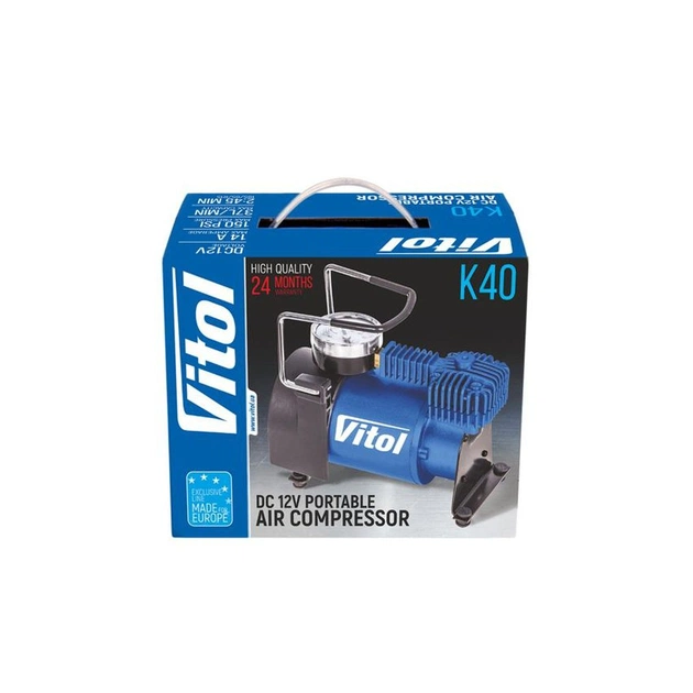 Автомобильный компрессор VITOL K-40 150psi/14Amp/37л (K-40) - изображение 7