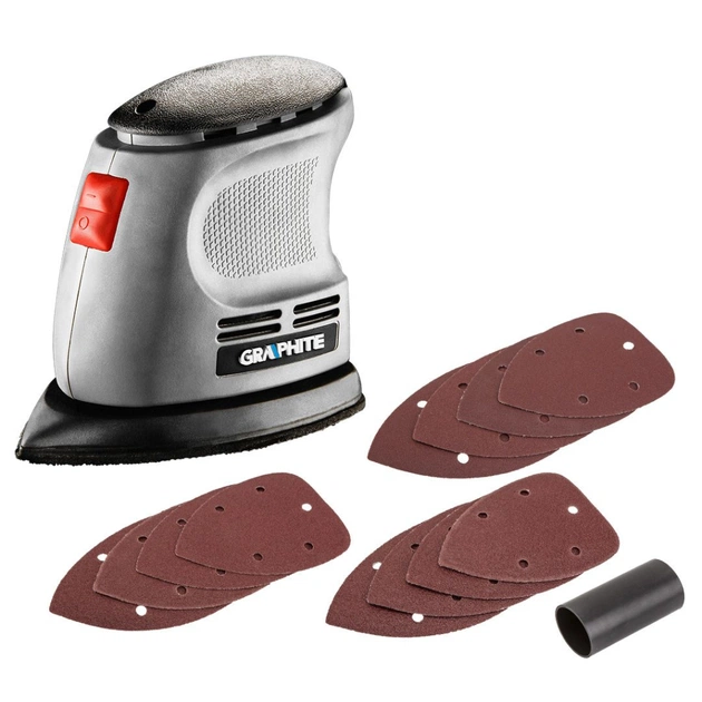 Шліфувальна машина Graphite вібраційна Delta 105W, 140х140х97, 24000кол/хв (59G335) - picture 2