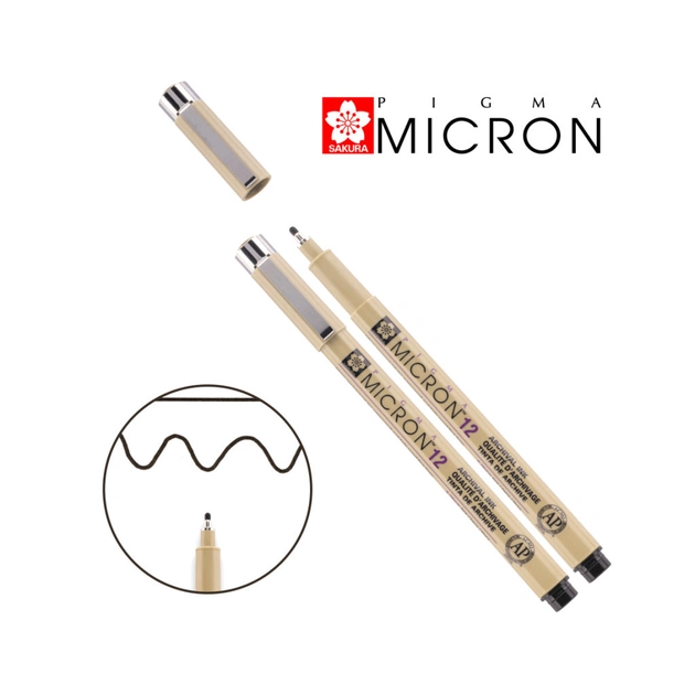 Лайнер Sakura Pigma Micron (12) 0,7 мм Черный (0084511323315) - изображение 1