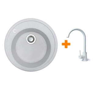 Мийка кухонна Adamant Sun Old stone + змішувач (4824296910110) зображення 1