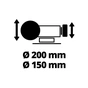 Точильний верстат Einhell TC-WD 200/150, 250 Вт, диски 200/150 мм, 134/2980 (4417242) - зменшене зображення 7