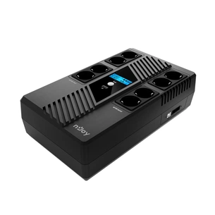 Пристрій безперебійного живлення nJoy Token 800 USB 8*Schuko (UPCSBLS680TTOAZ01B) зображення 1
