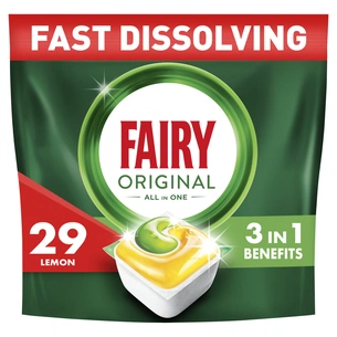 Таблетки для посудомийних машин Fairy Original All in One Lemon 29 шт. (8006540726891/8700216237314) изображение 1