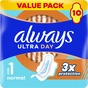 Гігієнічні прокладки Always Ultra Day Normal (Розмір 1) 10 шт. (8700216861120) - зменшене зображення 1