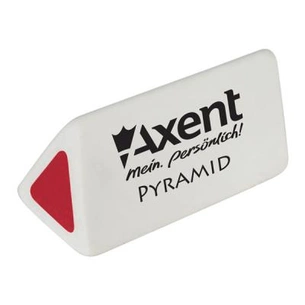 Гумка Axent soft Pyramid, white-red (display) (1187-А) изображение 1