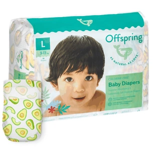 Підгузки Offspring Розмір L (9-13 кг) 36 шт, Авокадо (9355465009183) (DP-OI-FAT-L36P-AVO) зображення 1