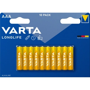Батарейка Varta AAA Longlife Alkaline * 10 (04103101461) зображення 1