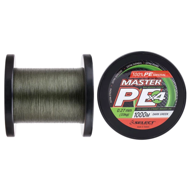 Шнур Select Master PE 1000m Dark Green 0.27mm 33kg (1870.15.93) - изображение 1