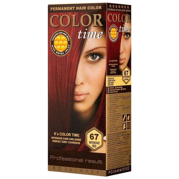 Краска для волос Color Time 67 - Интенсивный красный (3800010502900) - изображение 1