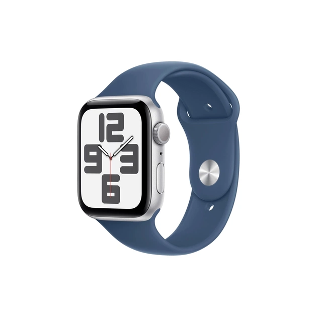 Смарт-годинник Apple Watch SE 2024 GPS 44mm Silver Aluminium Case with Denim Sport Band - M/L (MXER3QH/A) - зображення 1
