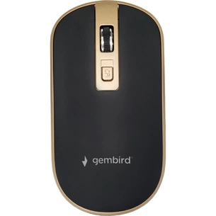 Мишка Gembird MUSW-4B-06-BG Wireless Black-Gold (MUSW-4B-06-BG) зображення 1