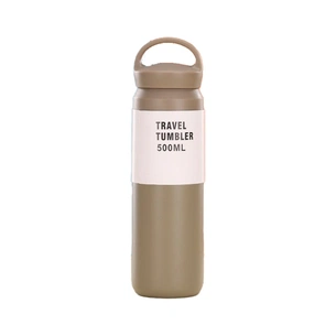 Термос Merlion Travel Tumbler 350 мл, подвійна кришка з ручкою, сірий (SUS304-350Gr) изображение 1