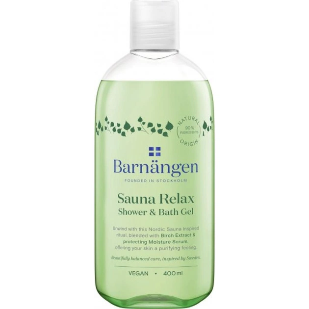 Гель для душу Barnangen Sauna Relax з екстрактом берези 400 мл (5012583205692) - изображение 1