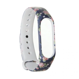 Ремінець до фітнес браслета Armorstandart для Xiaomi Mi Band 4/3 Blue Flowers (ARM52066) зображення 1