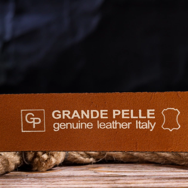Ремінь Grande Pelle З натуральної шкіри Рудий (21472) - зображення 10