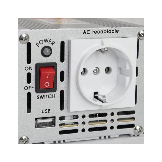 Автомобільний інвертор Porto 12V/220V 600W (HTM-600-12) - зображення 4