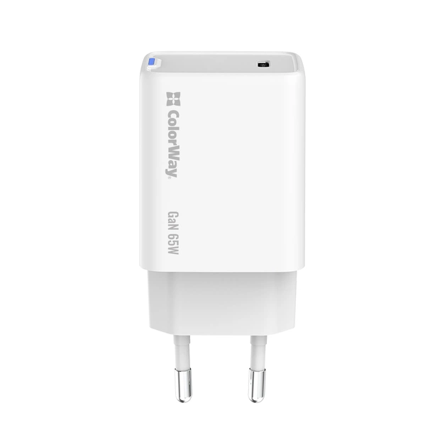 Зарядний пристрій ColorWay GaN Mini 65W PD Port PPS USB-C white (CW-CHS049PD-WT) - picture 4