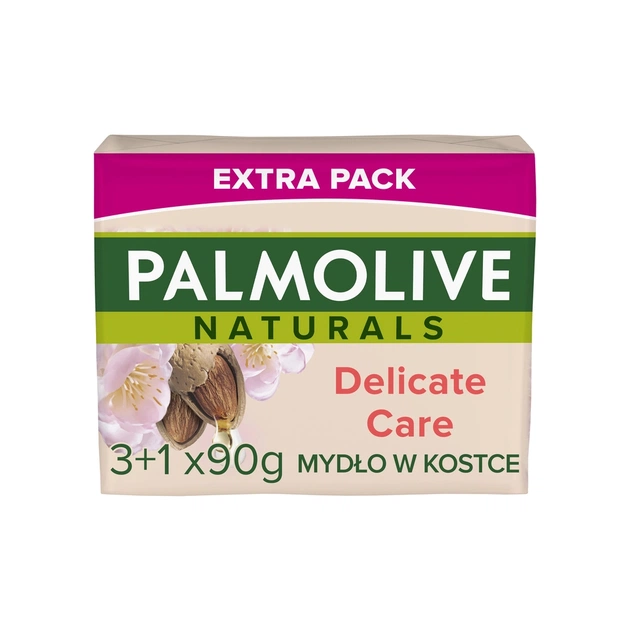 Тверде мило Palmolive Naturals Мигдаль і молочко 4 х 90 г (8718951597594) - изображение 1