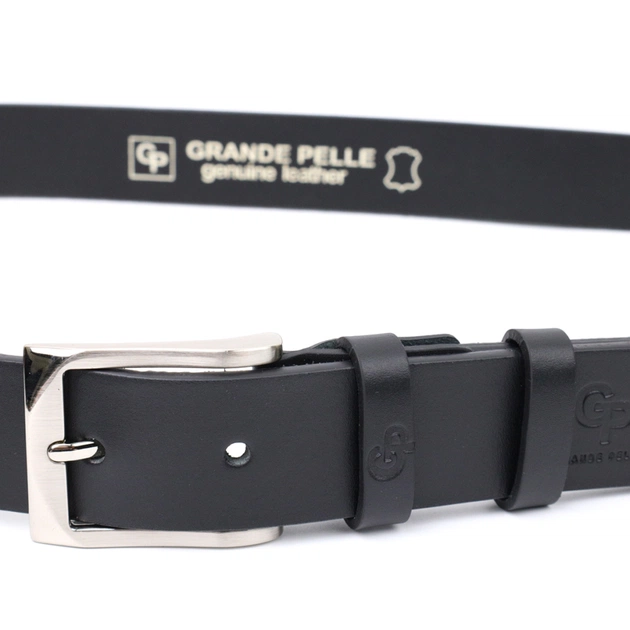 Ремінь Grande Pelle Брючний з натуральної шкіри Чорний (11674) - зображення 2
