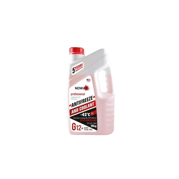 Антифриз NOWAX RED (червоний) ,G12+ 10кг (NX10001) - зображення 1