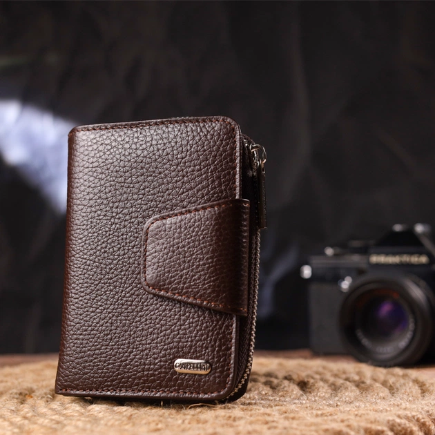 Портмоне Canpellini З натуральної шкіри флотар Коричневе (21600) - picture 10