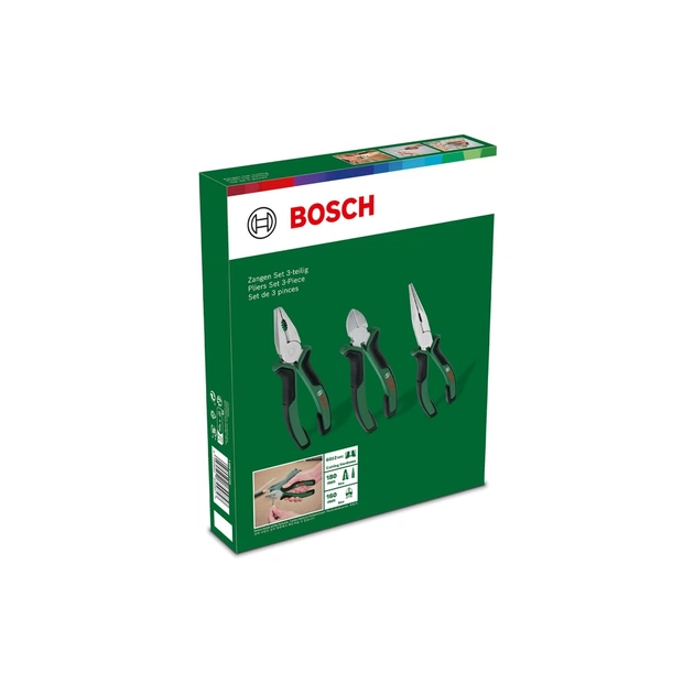 Плоскогубці Bosch набір 3 шт, комбіновані, подовжені, бокорізи (1.600.A02.C0S) - picture 9