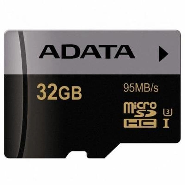 Карта пам'яті ADATA 32GB microSD class 10 UHS-I U3 V30 Premier Pro (AUSDH32GUI3V30G-RA1) - зображення 1