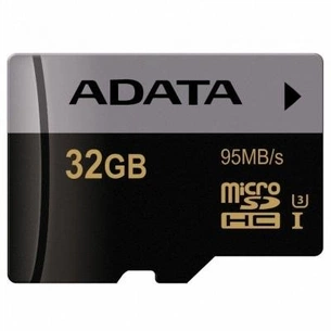 Карта пам'яті ADATA 32GB microSD class 10 UHS-I U3 V30 Premier Pro (AUSDH32GUI3V30G-RA1) зображення 1