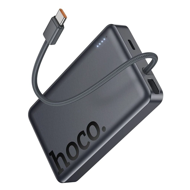 Батарея універсальна HOCO 10000 mAh Origen Dual PD/20W Magnetic with cable Type-C Metal Gray (Q44 / 714983) - зображення 6
