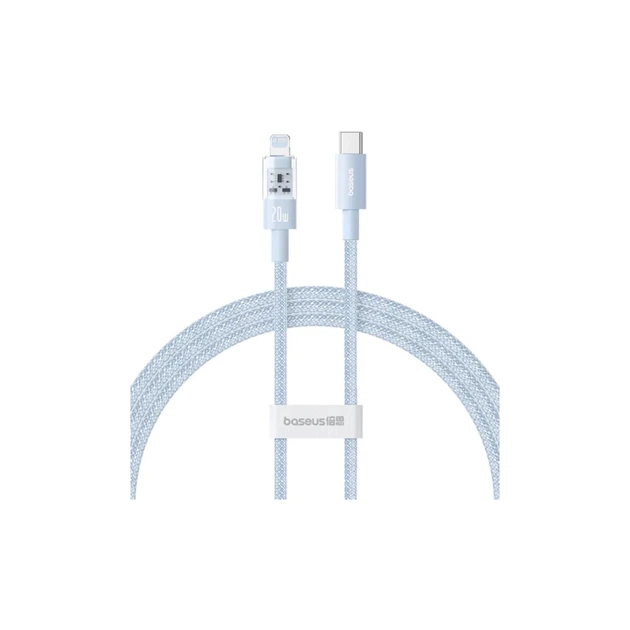 Дата кабель USB-C to Lightning 1.0m 20W Gem Fast-Charging blue Baseus (P10373001311-00) - изображение 1