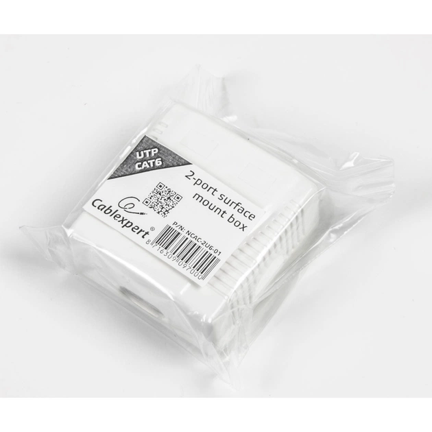 Комп'ютерна розетка Cablexpert RJ45x2 UTP, cat.6 (NCAC-2U6-01) - picture 3
