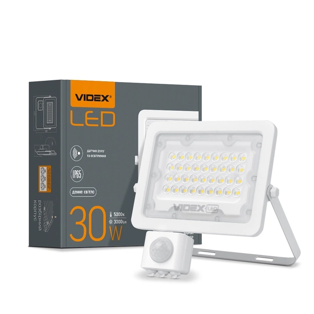 Прожектор Videx LED 30W 5000K з датчиком руху (VL-F2e305W-S) - picture 5