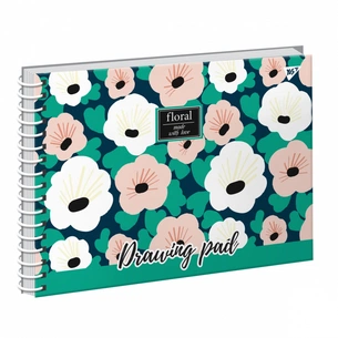 Альбом для малювання Yes А4 Floral explosion на спіралі, 20 аркушів (130477) зображення 1