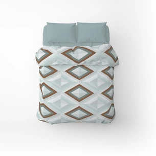 Постільна білизна Home Line Калейдоскоп бежево-графітовий/гл. перламутр бязь полуторна (174457) зображення 1