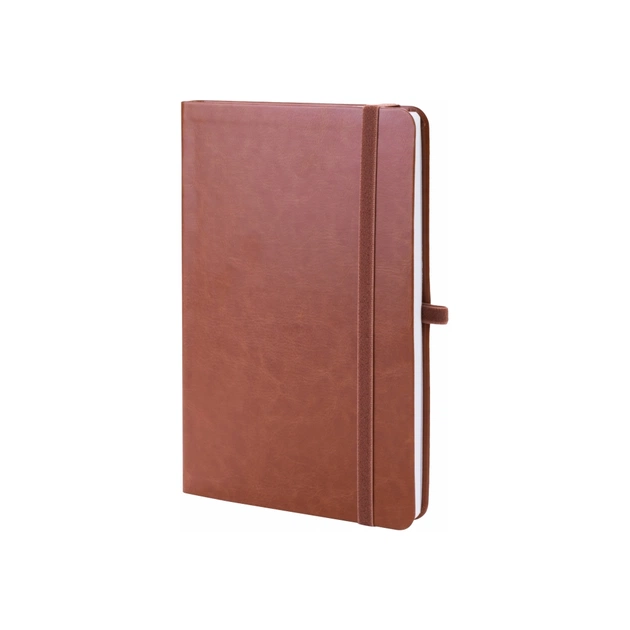 Книга записная Optima А5 NEBRASKA, мягкая обложка, резинка, белый блок линия, коричневый (O20124-07) - изображение 1