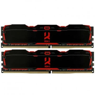 Модуль пам'яті для комп'ютера DDR4 16GB (2x8GB) 3000 MHz Iridium X Black Goodram (IR-X3000D464L16S/16GDC) зображення 1