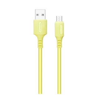 Дата кабель USB 2.0 AM to Micro 5P 1.0m soft silicone yellow ColorWay (CW-CBUM043-Y) зображення 1