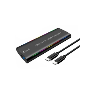 Кишеня зовнішня Dynamode M.2 SSD NVMe/SATA combo USB3.2 GEN2 Type-C aluminium black (DM-CAD-SSD10) зображення 1