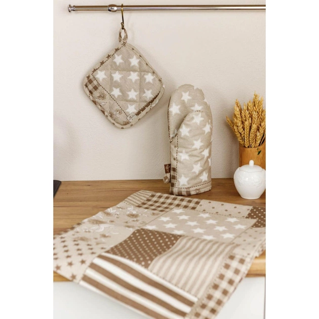 Кухонна прихватка Прованс Печворк беж Господиня 20х20 см (031496) - picture 2