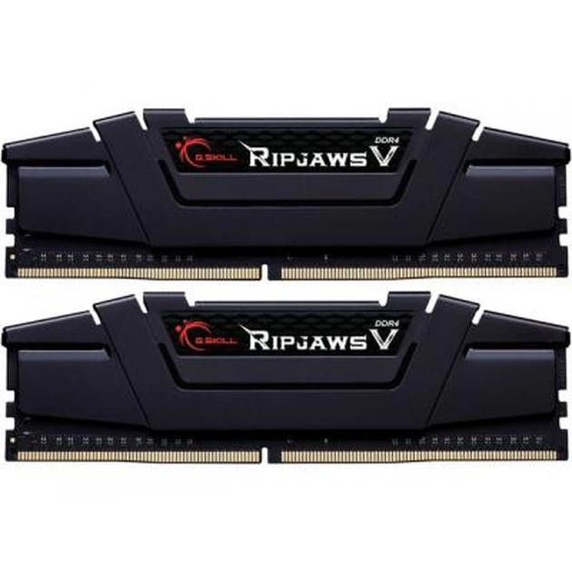 Модуль пам'яті для комп'ютера DDR4 32GB (2x16GB) 3200 MHz RipjawsV Black G.Skill (F4-3200C14D-32GVK) - зображення 1