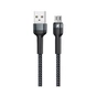 Дата кабель USB 2.0 AM to Micro 5P 2.4A aluminum alloy braided black Remax (6972174153568) - зменшене зображення 1