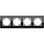 Рамка Videx BINERA чорне скло 4 поста (VF-BNFRG4H-B) - зменшене зображення 2