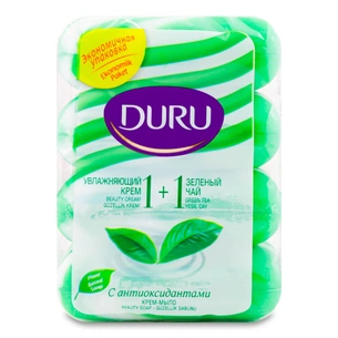 Тверде мило Duru Soft Sensations Зелений чай 4 x 90 г (8690506025076) зображення 1